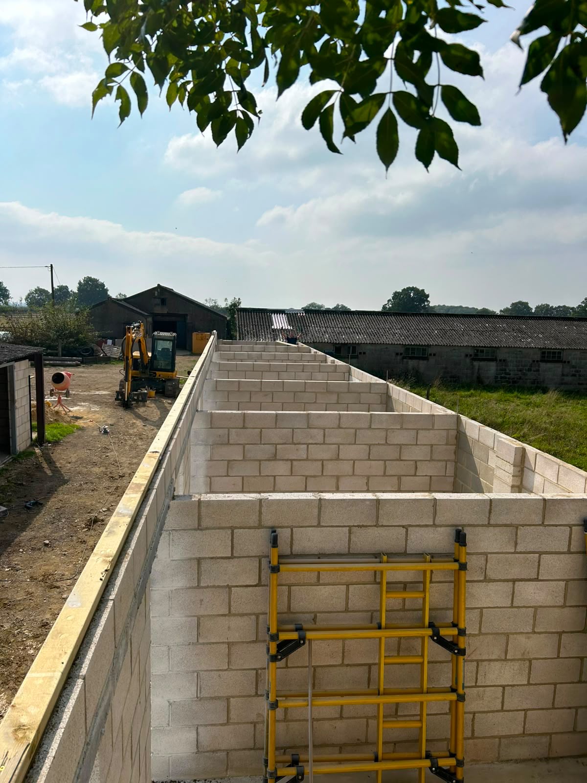 Basement and retaining walls being formed on site by DR Smith Building.